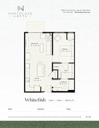 A floor plan for a property rented by Northlake Lofts.