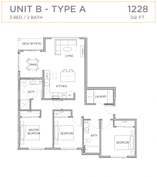 Floor Plan 3 Bedroom 2 Bathroom