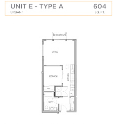 Floor Plan Urban 1 Bedroom