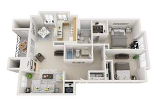 Floor Plan 2 Bed 2 Bath Rainer