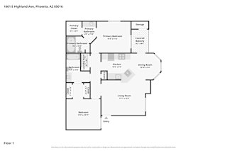 A floor plan of a one bedroom apartment.