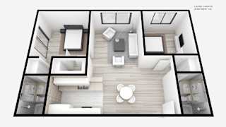 Two Bed + Two Bath