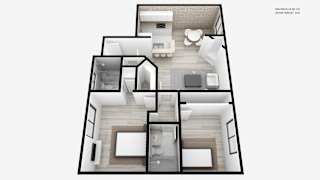 Two Bed + Two Bath