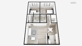 Two Bed + Two Bath