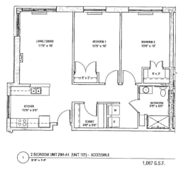 the floor plan of the second level of the house showing the bedrooms and baths