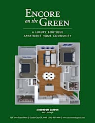 an image of the front cover of the brochure for encore on the green