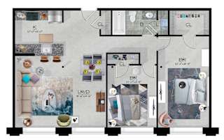 2 bed 2 bath C at Cherry Street Lofts, Bridgeport