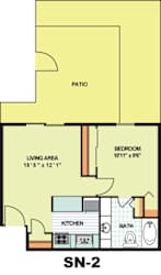Floor Plan Standard One Bedroom (SN2)