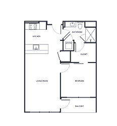 a floor plan of a bedroom apartment
