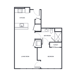 a floor plan of a bedroom apartment