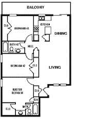 Oak Alley 3 bed 2 bath apartment floor plan