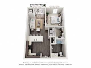 a 1 bedroom floor plan  sierra  2100 sq ft