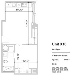 X16 - 1 Bed 1 Bath at Textile Apartments, Cincinnati
