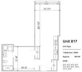 X17 - 1 Bed 1 Bath at Textile Apartments, Ohio