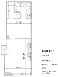 X05 - 1 Bed 1 Bath at Textile Apartments, Ohio, 45202