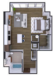 1 bedroom 1 bathroom I at Artline Apartments, Washington-DC