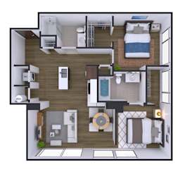 2 bedroom 2 bath G at Artline Apartments, Washington, DC, 20024