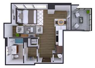 Studio 1 bath N at Artline Apartments, Washington, DC