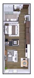Studio 1 bath M at Artline Apartments, Washington, DC, 20024