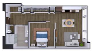1 bedroom 1 bathroom J at Artline Apartments, Washington-DC, 20024
