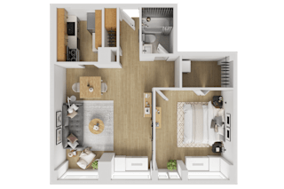 X01-1B1B Floorplan at Reflections at the Wharf, Washington, DC, 20024