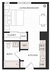Studio C1 Floor Plan