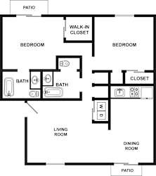 a floor plan of a house with a bedroom and a living room