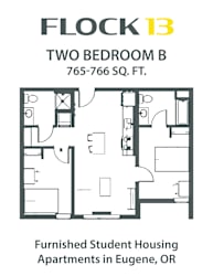 a floor plan of a room with roommates