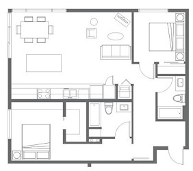 Apartments in Everett WA - The Waterline - Two Bed