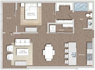 A1-1 Floor Plan at Sono Central Residential, Connecticut