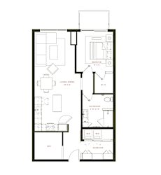 A101 Floor Plan at Twenty Fair Apartments, Connecticut