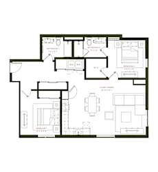 B6 Floor Plan at Twenty Fair Apartments, New Haven