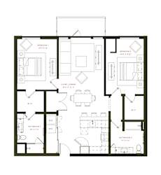 B9 Floor Plan at Twenty Fair Apartments, New Haven, CT, 06511