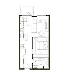 S3 Floor Plan at Twenty Fair Apartments, New Haven, 06511