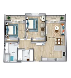 The Cannery Floor Plan at Coastal Senior Residences at The Park Lane, Monterey, CA, 93940
