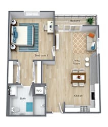 The Seabreeze Floor Plan at Coastal Senior Residences at The Park Lane, California, 93940