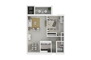Carriage Park Apartments Floor Plan - 1A4, 14R,14X, 1CE