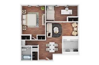 Junior Two Bedroom Floor Plan