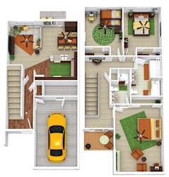 4 bedroom two bathroom floorplan with balcony at Deer Valley Apartments, Silvis, IL