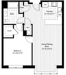 A10 Floorplan at RiversEdge, Weehawken, 07086