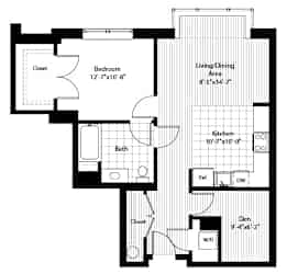 A14 Floorplan at RiversEdge, Weehawken, NJ