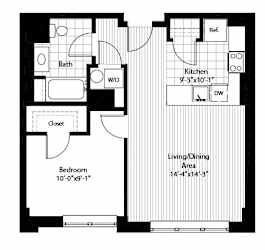 A2 RSE Floorplan at RiversEdge, Weehawken