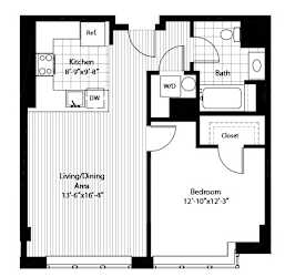A4 RSE Floorplan at RiversEdge, Weehawken, New Jersey
