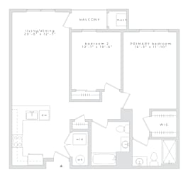 B01 Floorplan at The Hartlan, Linden, New Jersey