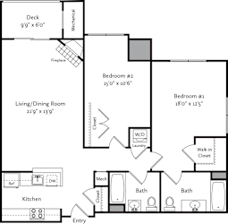 B02_Chamberlin Floorplan at The Henry, Pomona, New York