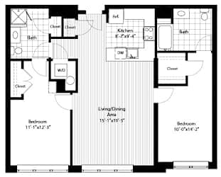 B5 RSE Floorplan at RiversEdge, Weehawken, NJ