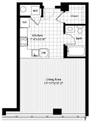 S4 Floorplan at RiversEdge, Weehawken, NJ, 07086