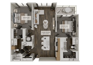 B1c Floorplan at The Union Flats at Fishers District, Fishers, Indiana
