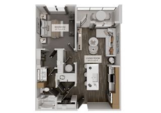 1 bed 1 bath A at The Concord Apartments, Sarasota , Florida