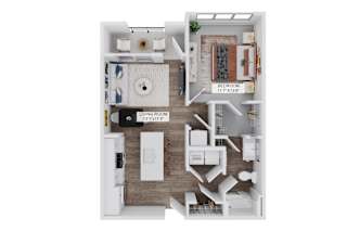The Skyliner A1B Floorplan at The Stadler Luxury Apartments, Bradenton, Florida